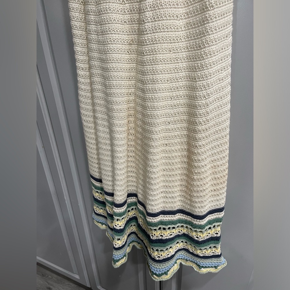 Universal Threads Elegant Yellow and Cream Crochet Dress 2X - Picture 10 of 11